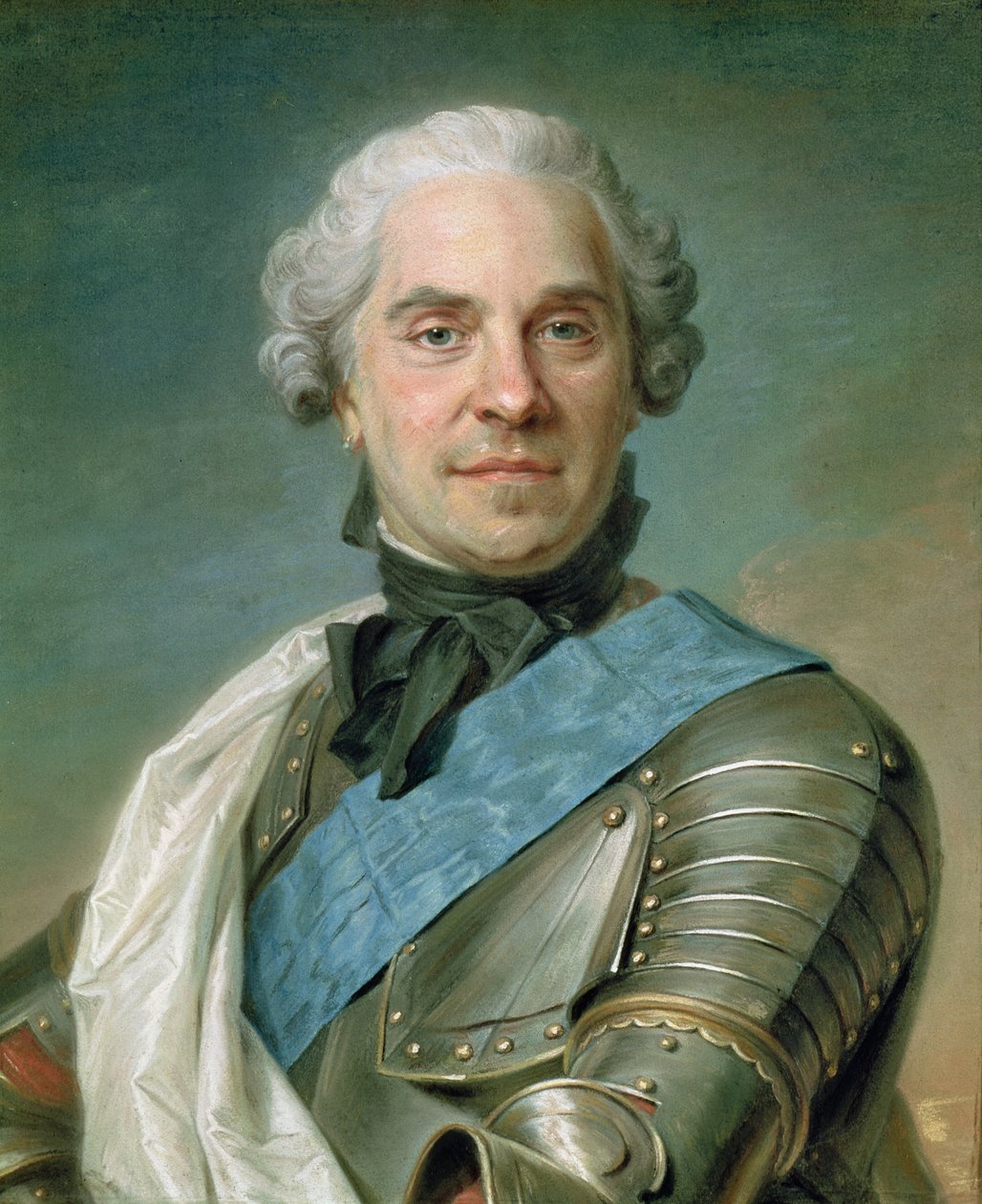 Retrato de Maurice (1696-1750) Conde da Saxônia (pastel sobre papel) de Maurice Quentin de La Tour