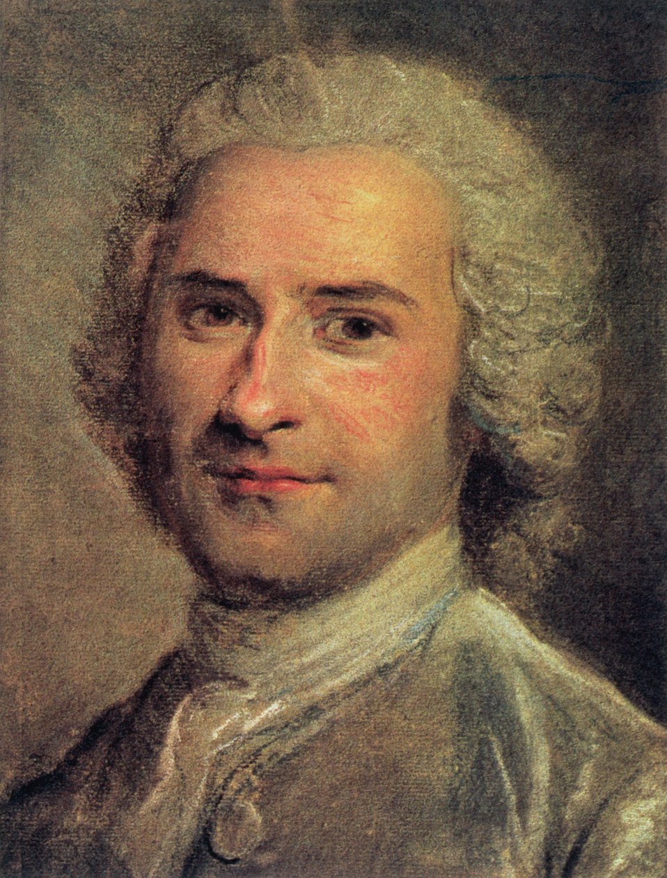 Retrato de Jean Jacques Rousseau, 1712-78 (impressão) de Maurice Quentin de La Tour