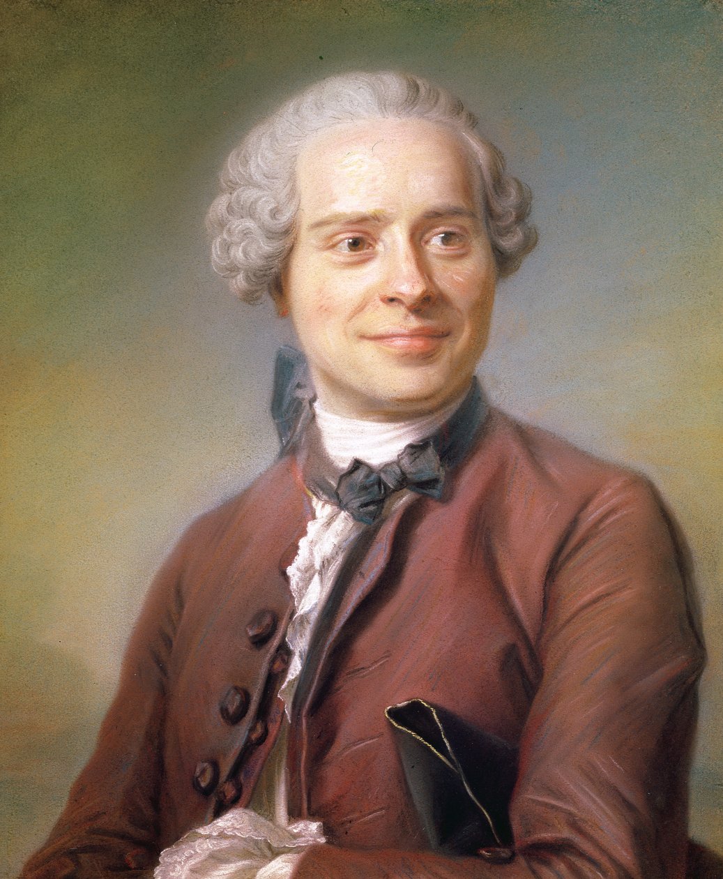 Retrato do filósofo francês, escritor e matemático, Jean Le Rond d&39;Alembert (1717 - 1783), 1753 (pastel sobre papel) de Maurice Quentin de La Tour