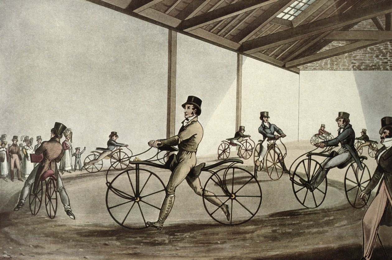 The Pedestrian Curricle patenteado por Dennis Johnson, c.1819 de Maurice Rousseau
