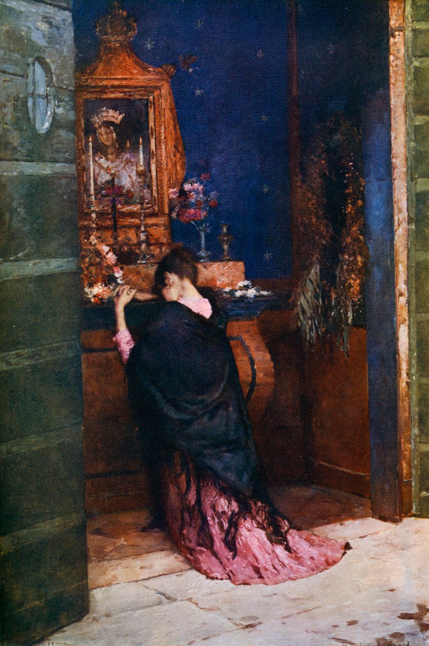 Uma Oração à Madona, c1877-1912, 1912. de Maurice Bompard
