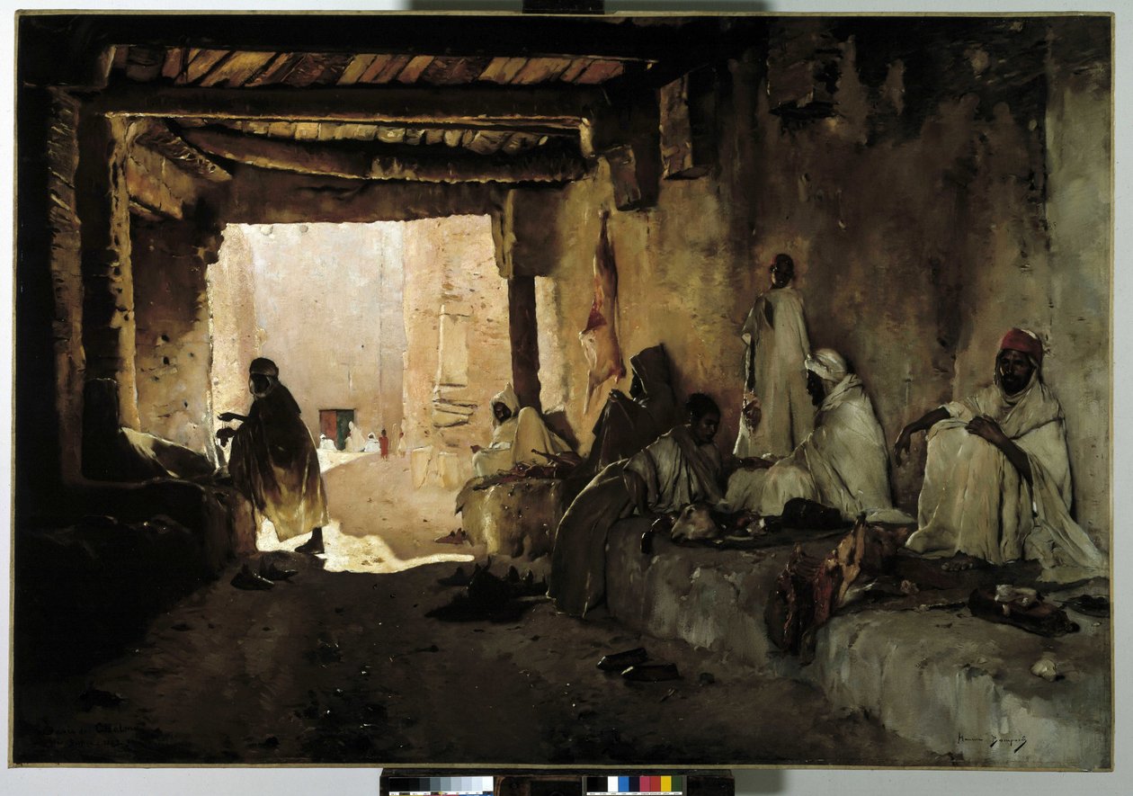 Os açougueiros do oásis de Chelma, Biskra, Argélia de Maurice Bompard