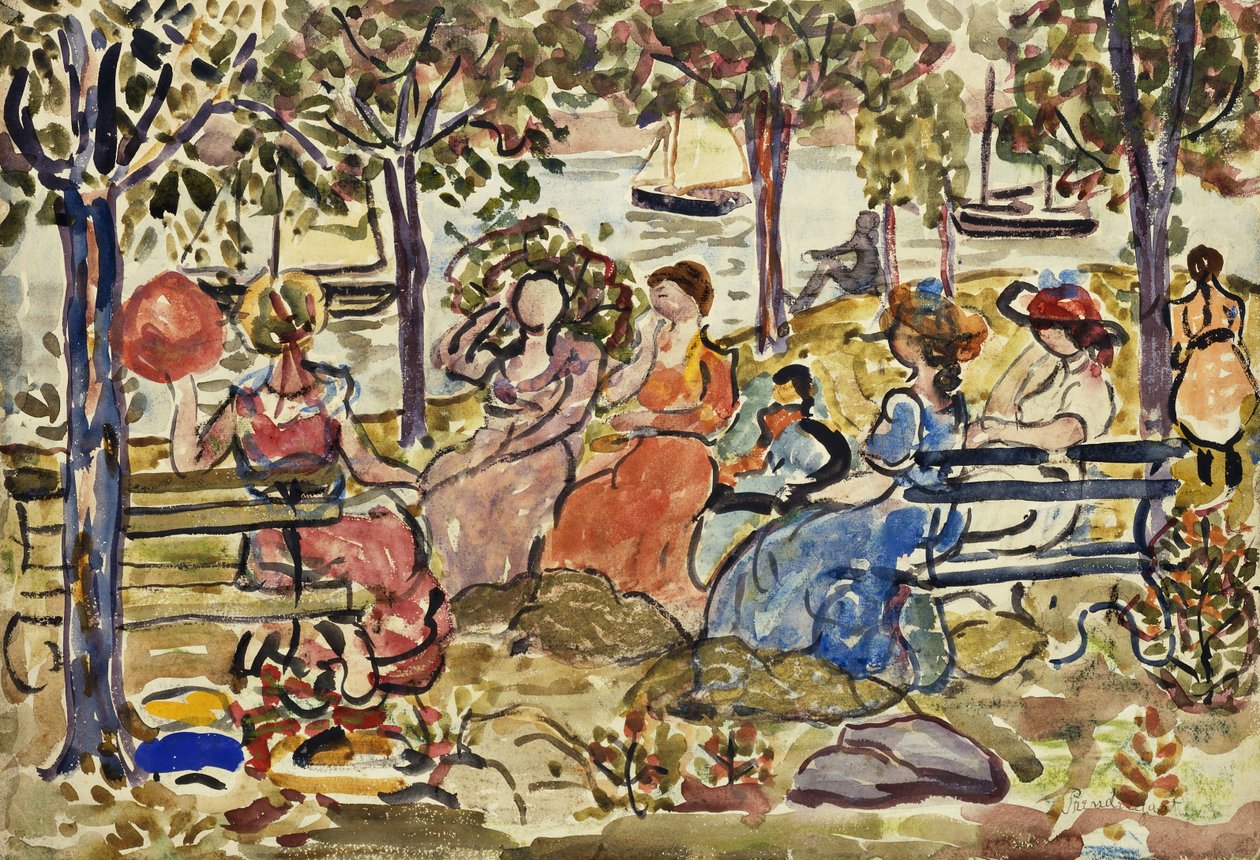 Tarde no parque, de Maurice Brazil Prendergast