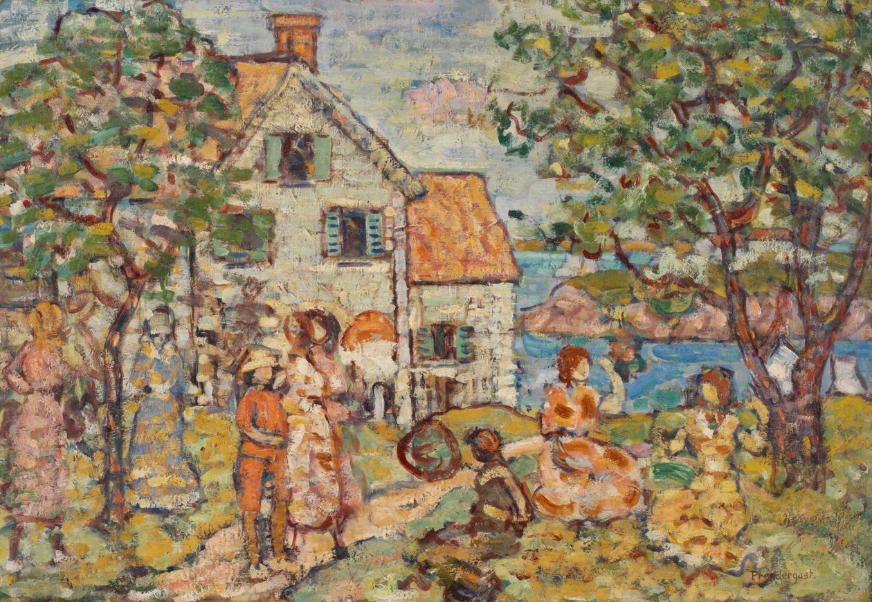 Praia e Duas Casas de Maurice Brazil Prendergast