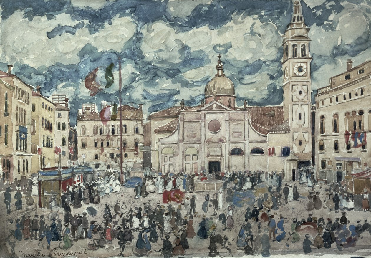 Campo Santa Maria Formosa, Venice, c.1898 de Maurice Brazil Prendergast