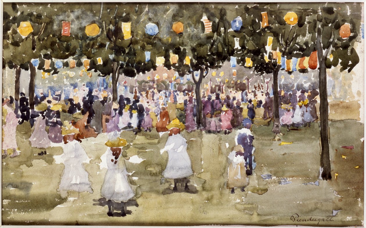 Central Park, Nova York, 4 de julho de Maurice Brazil Prendergast