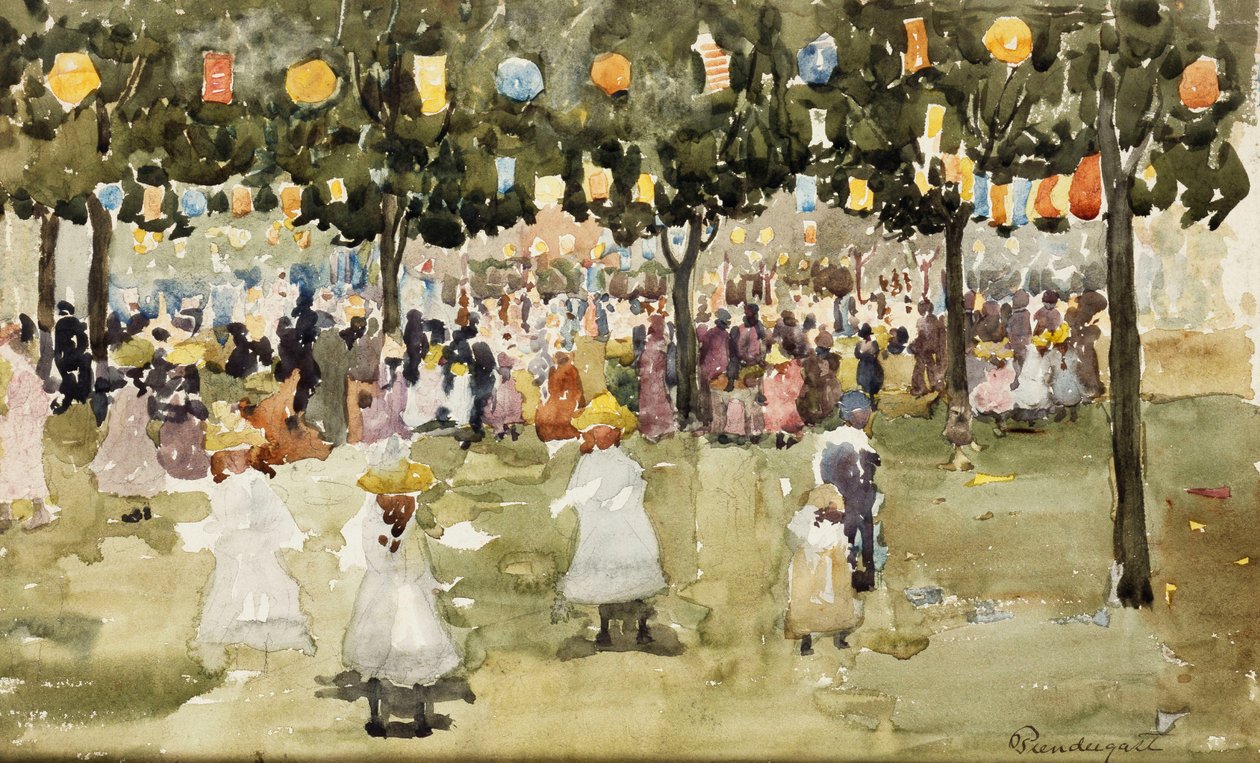 Central Park, Nova York, 4 de julho de 1900-03 de Maurice Brazil Prendergast