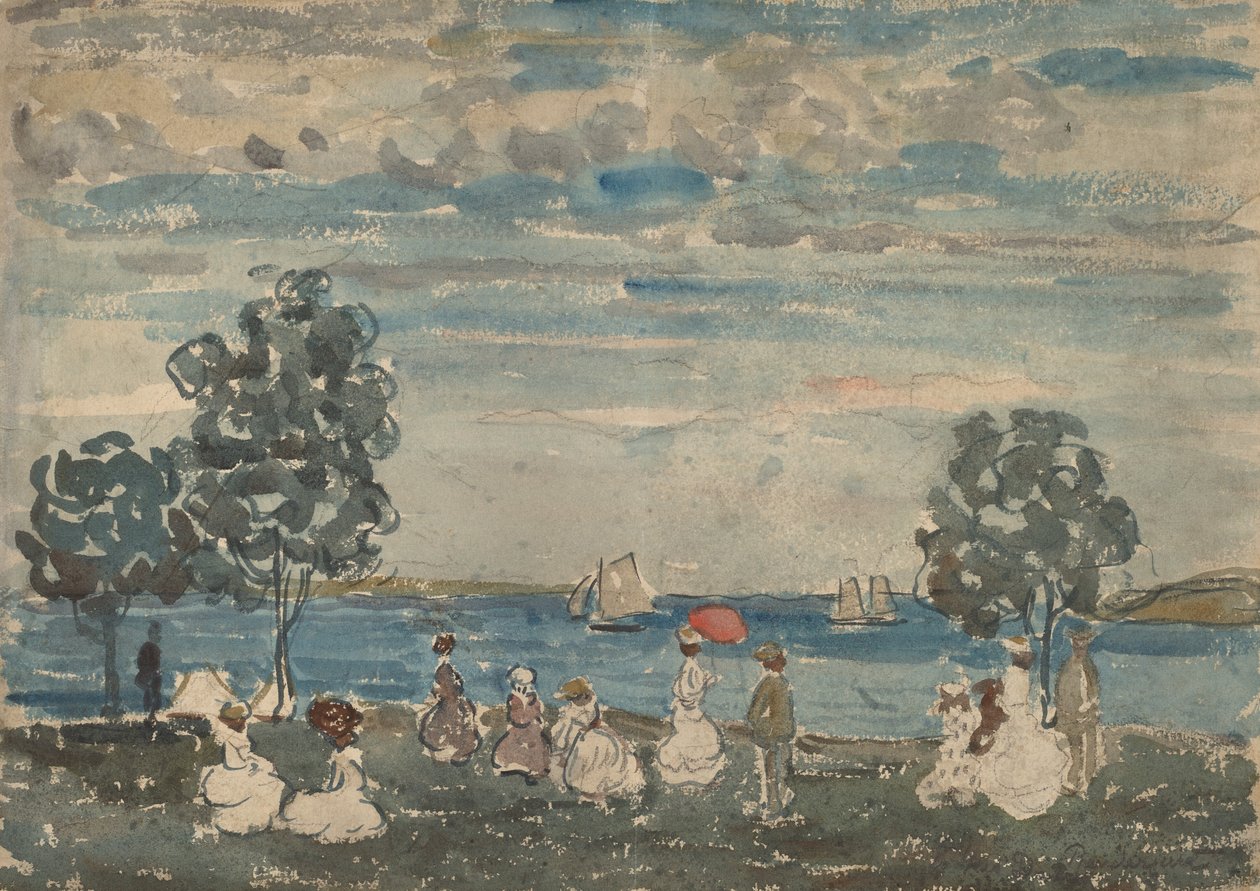 Figuras em uma praia, 19101915. de Maurice Brazil Prendergast
