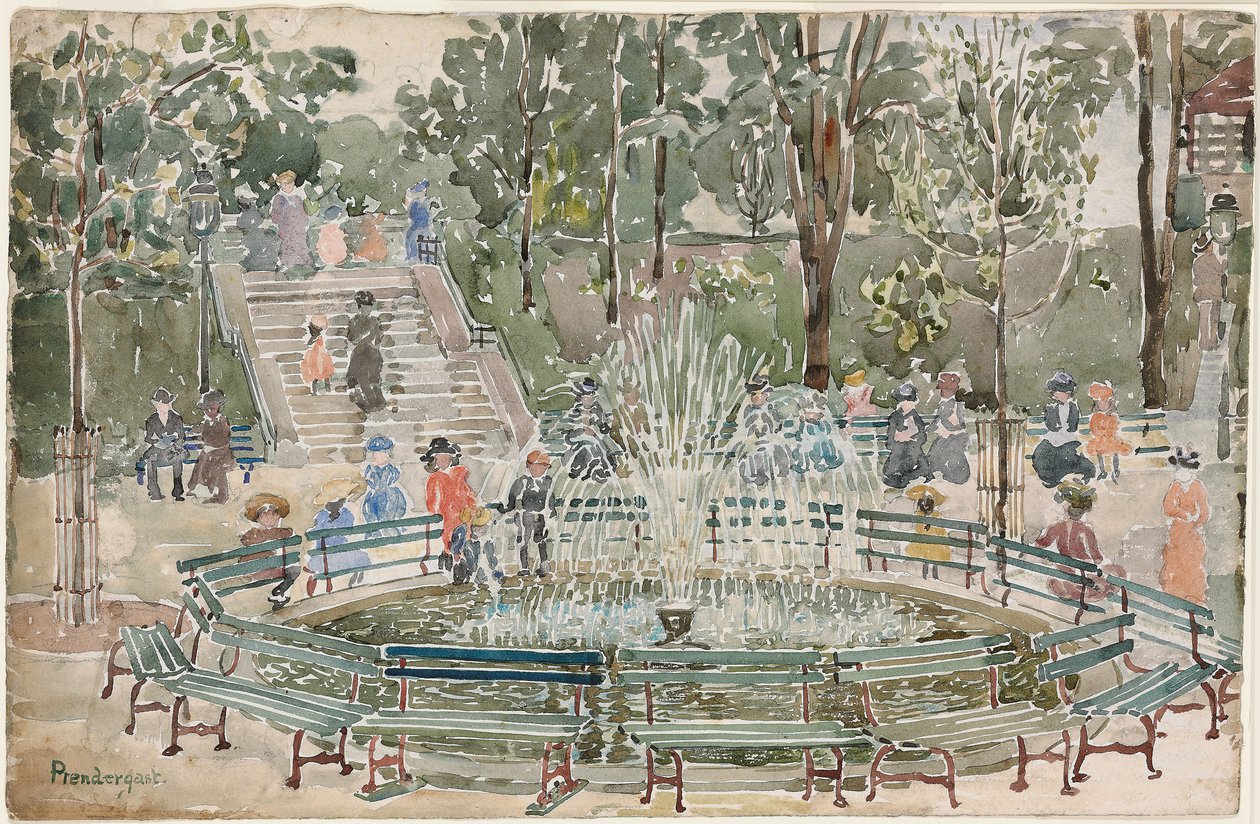 Fonte, Central Park de Maurice Brazil Prendergast