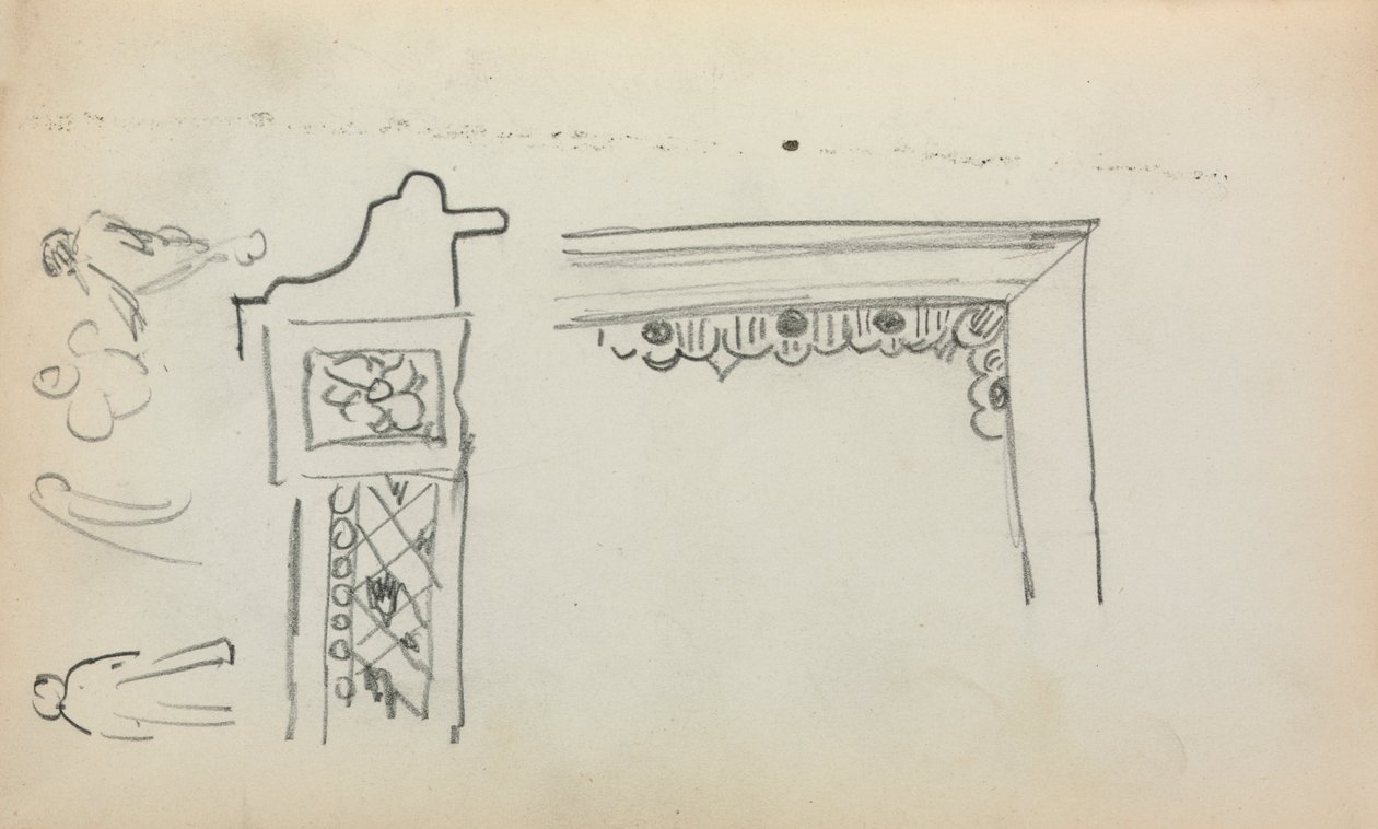 Sketchbook italiano: Detalhes arquitetônicos e figuras, página 199, 1898-1899. de Maurice Brazil Prendergast