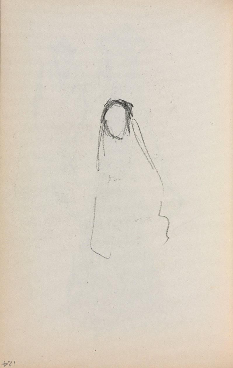 Caderno de desenho italiano: Figura página 124, 1898-1899. de Maurice Brazil Prendergast