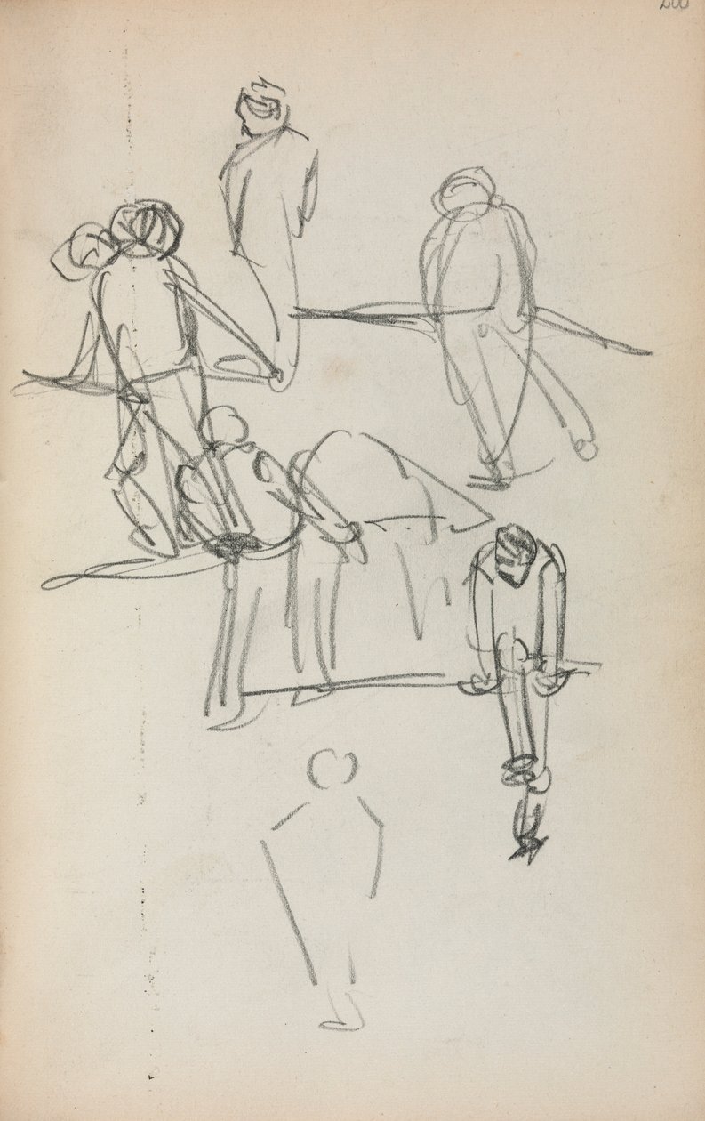 Sketchbook italiano: Figuras página 200, 1898-1899. de Maurice Brazil Prendergast