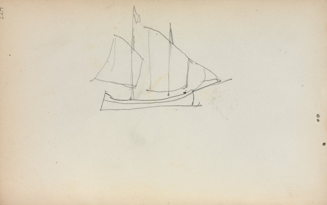 Sketchbook italiano: Veleiro página 224, 1898-1899. de Maurice Brazil Prendergast