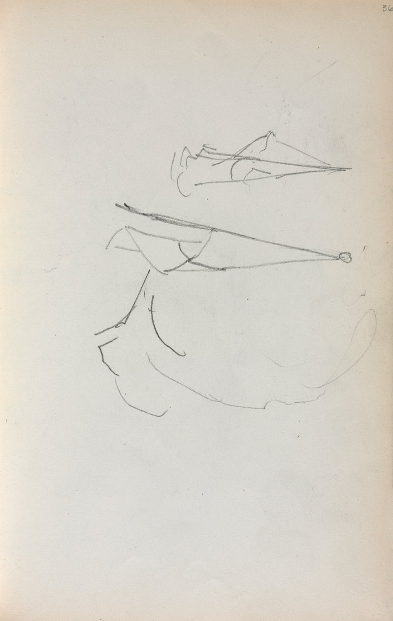 Sketchbook italiano: Sails página 36, 1898-1899. de Maurice Brazil Prendergast