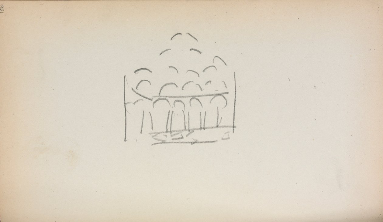 Caderno de desenho italiano: San Marco, página 186, 1898-1899. de Maurice Brazil Prendergast