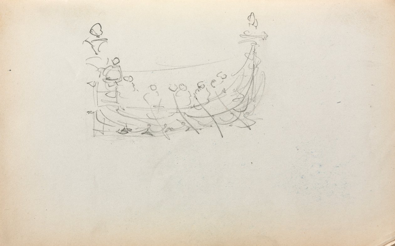 Sketchbook italiano: Barco Venetian página 29, 1898-1899. de Maurice Brazil Prendergast
