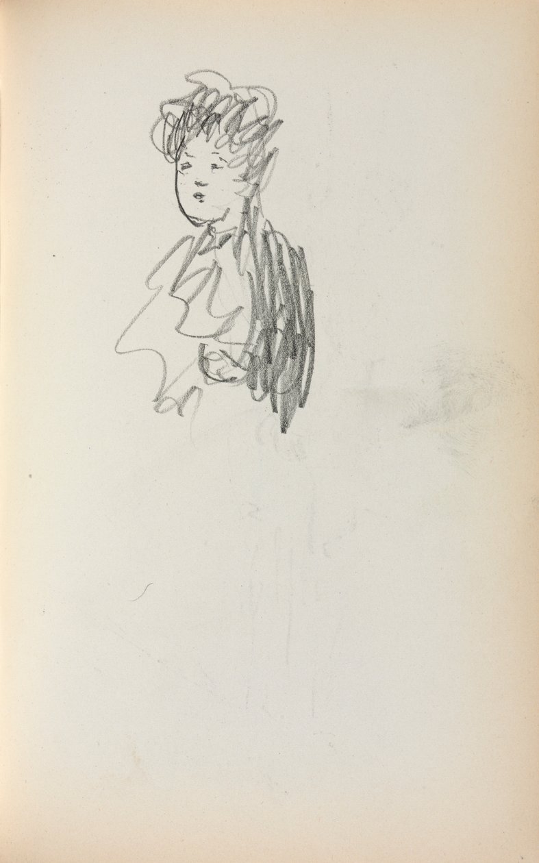 Caderno de desenho italiano: Mulher, página 127, 1898-1899. de Maurice Brazil Prendergast