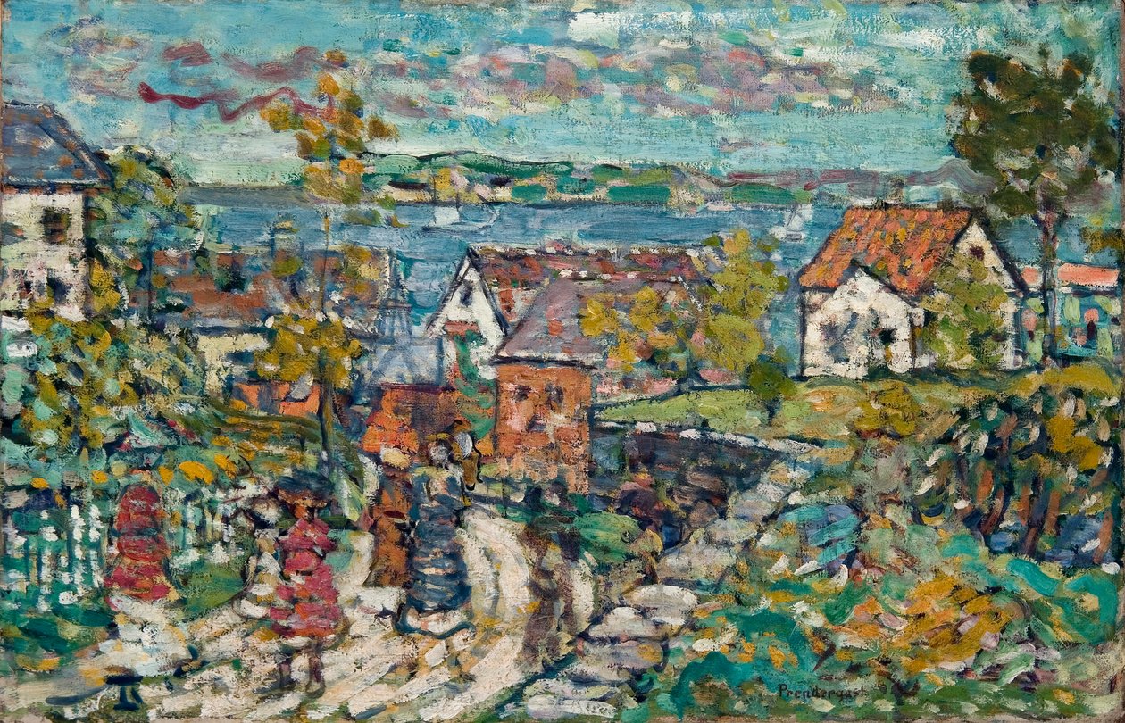 Paisagem (Estrada e Cidade) de Maurice Brazil Prendergast