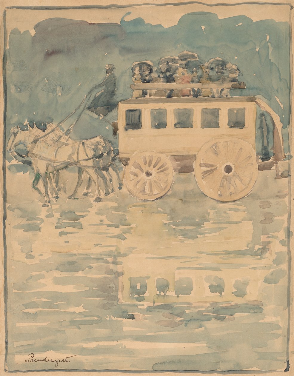 Parisian Omnibus, 18931894. de Maurice Brazil Prendergast