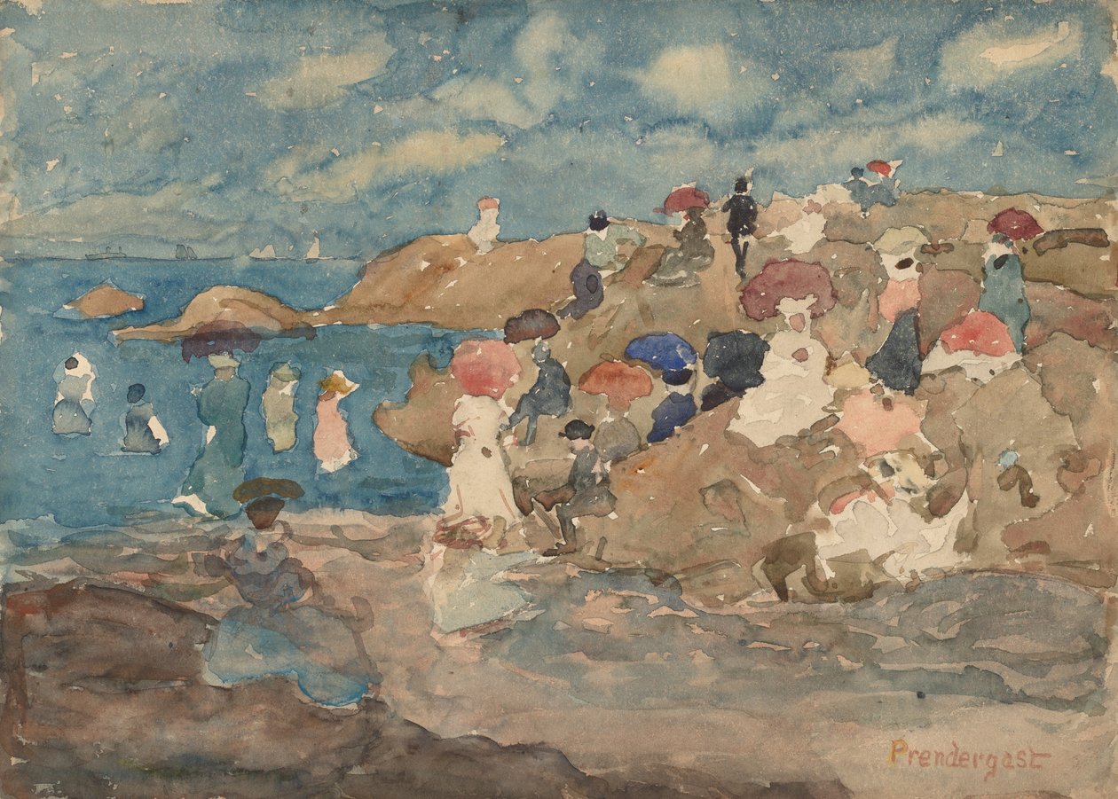 Revere Beach, c. 1896. de Maurice Brazil Prendergast