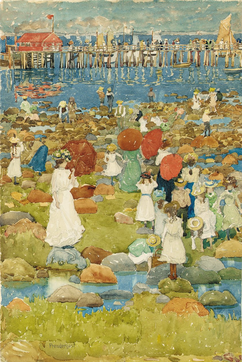 Praia pedregosa de Maurice Brazil Prendergast
