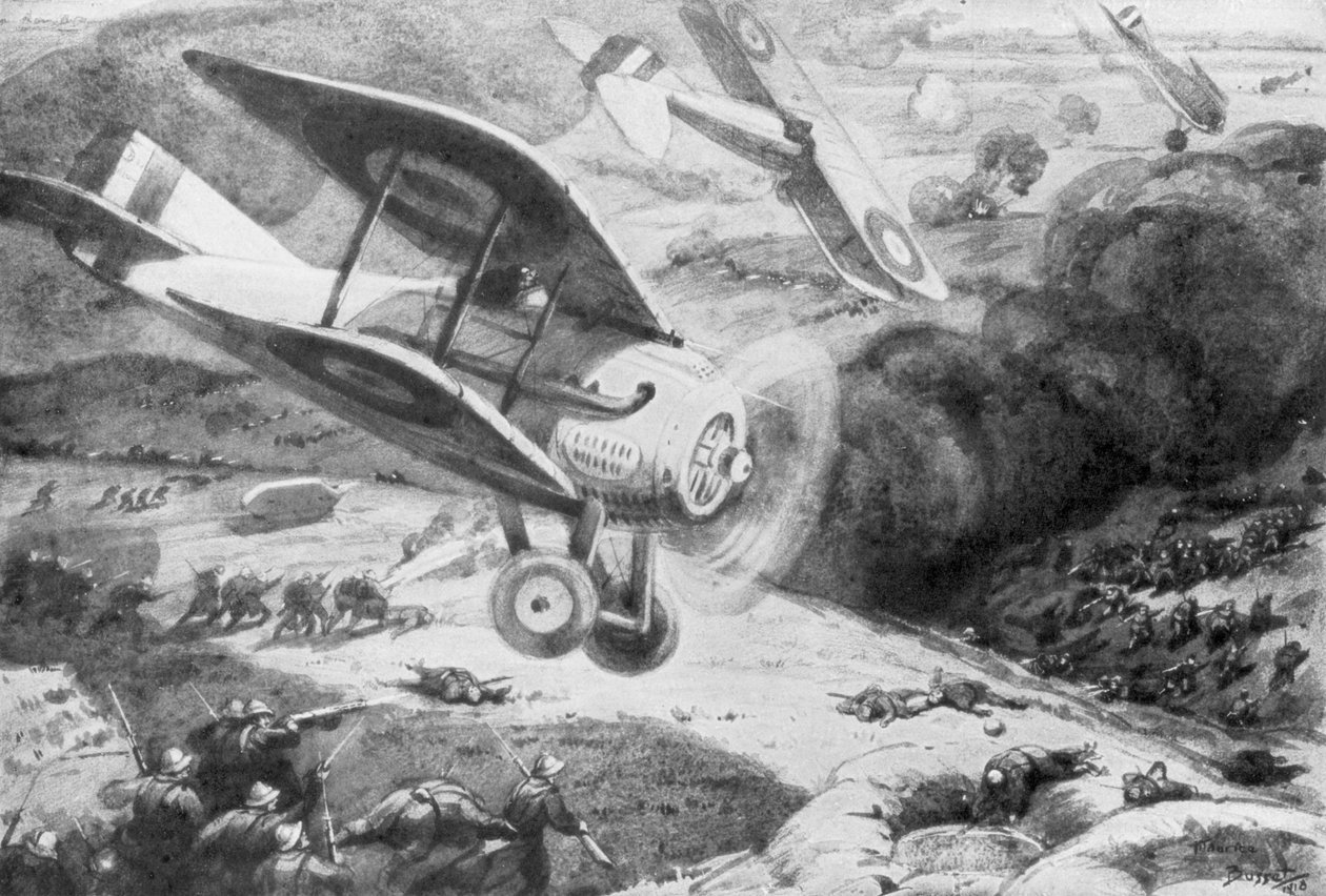 Cavalaria aérea, atacando a infantaria, 1918, 1926 de Maurice Busset
