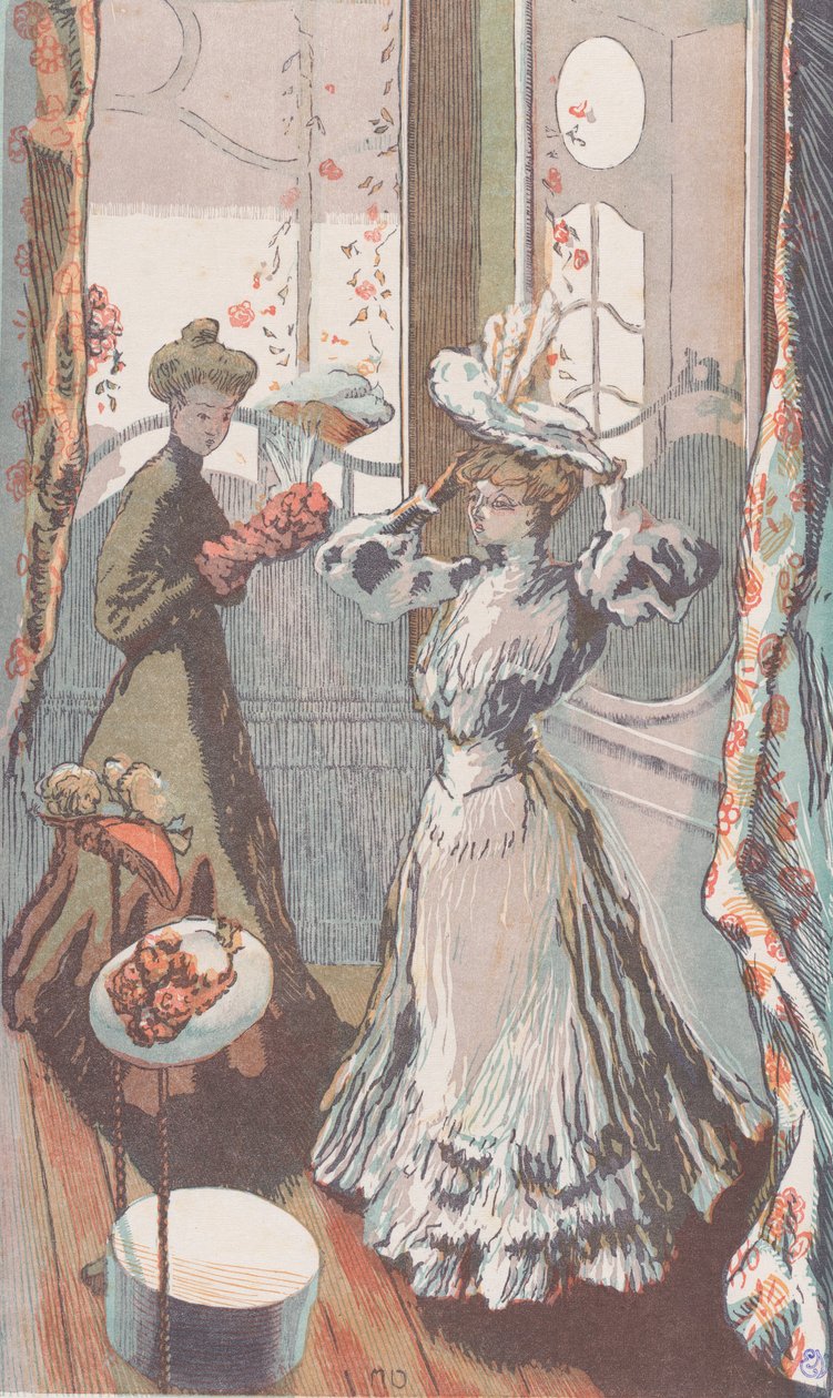 Chez la Modiste, ca. 1910. de Maurice Delcourt