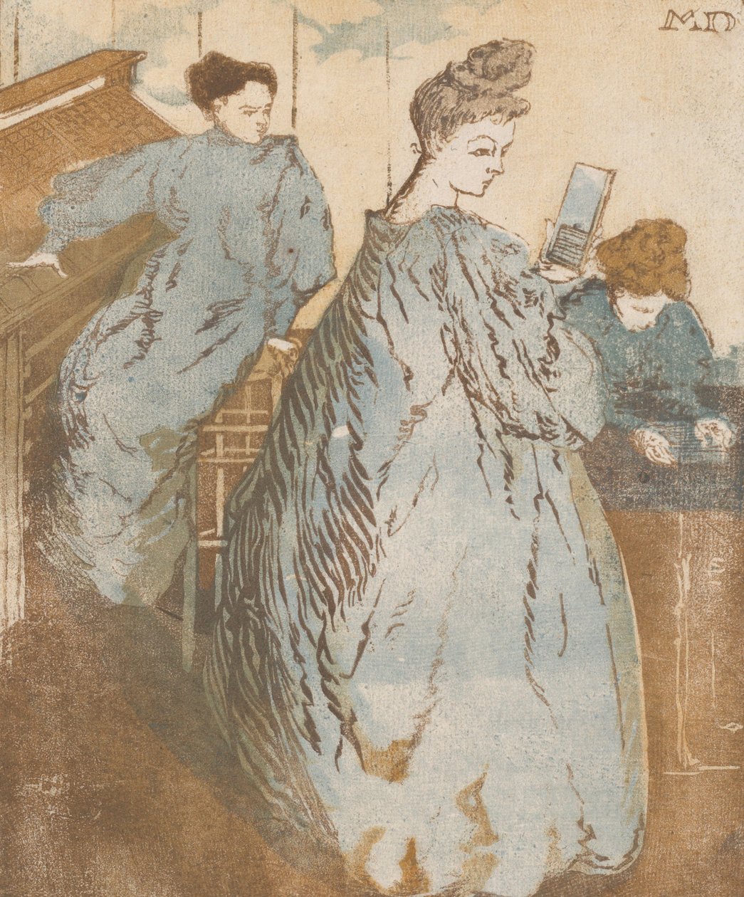A Oficina de Composição Tipográfica, ca. 1895. de Maurice Delcourt