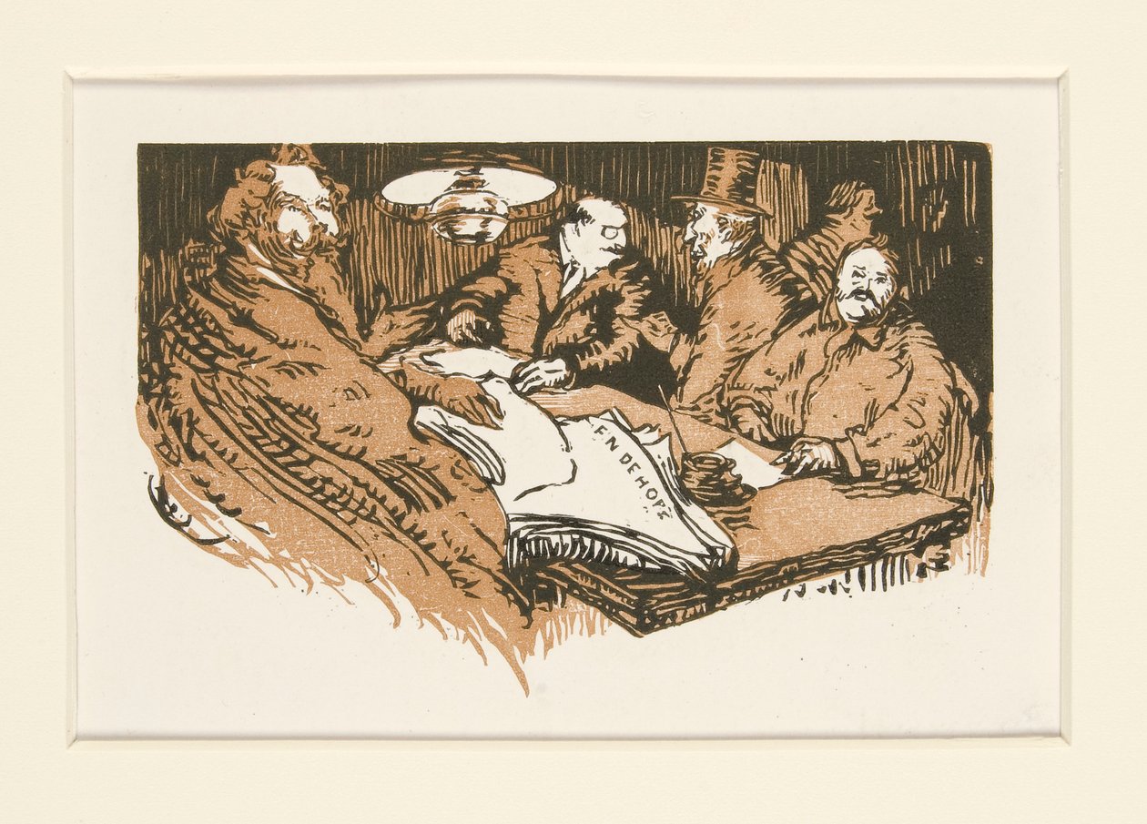 Os vendedores ambulantes de La Pensee, ilustração, p. 47 de Maurice Delcourt