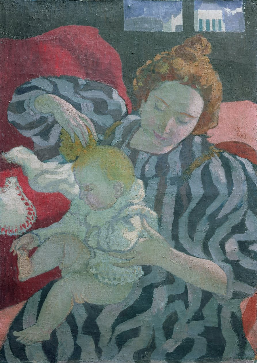 Uma mãe lavando seu filho, 1895 de Maurice Denis
