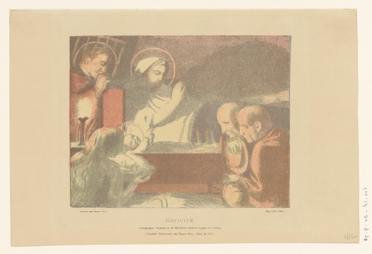 Adoração da Criança Cristo
Natividade (título sobre o objecto) de Maurice Denis