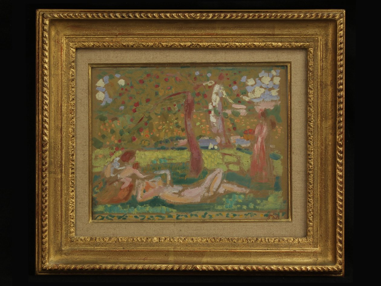 Outono Bucolics ou sob a macieira de Maurice Denis