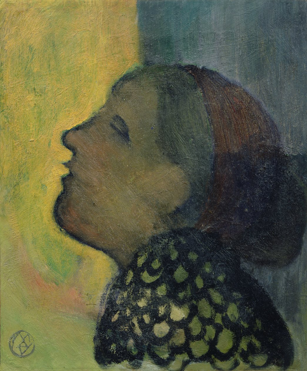 Cabeça levantada no perfil, c.1890 de Maurice Denis