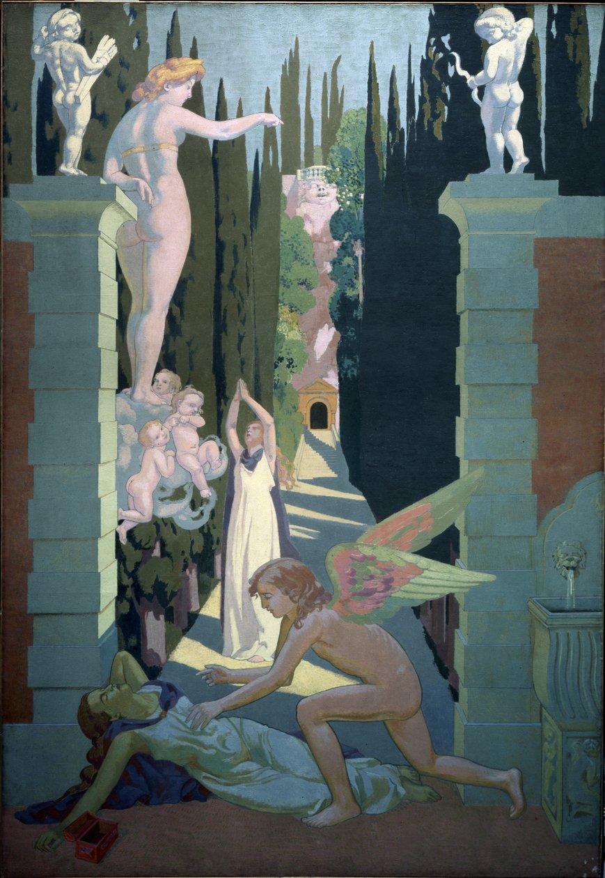 A História de Psique (Painel 4: Vingança de Vênus). Pintura de Maurice Denis (1870-1943) de Maurice Denis