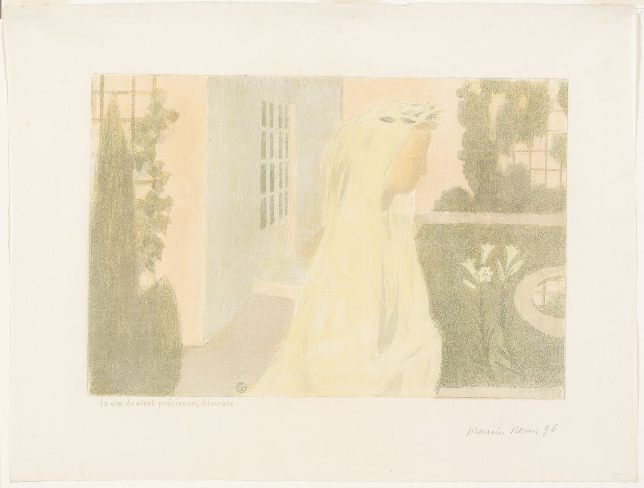 A vida se torna preciosa, discreta, prato onze de Amor de Maurice Denis