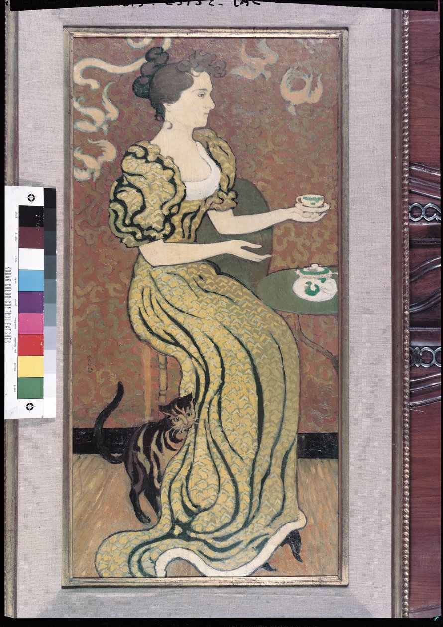 Madame Ranson e seu gato, c.1892 de Maurice Denis