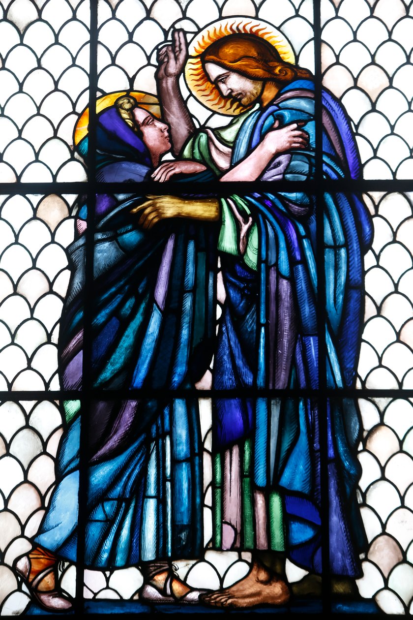 Museu Maurice Denis, Saint Germain en Laye, França, capela de Saint Louis (vitral) de Maurice Denis