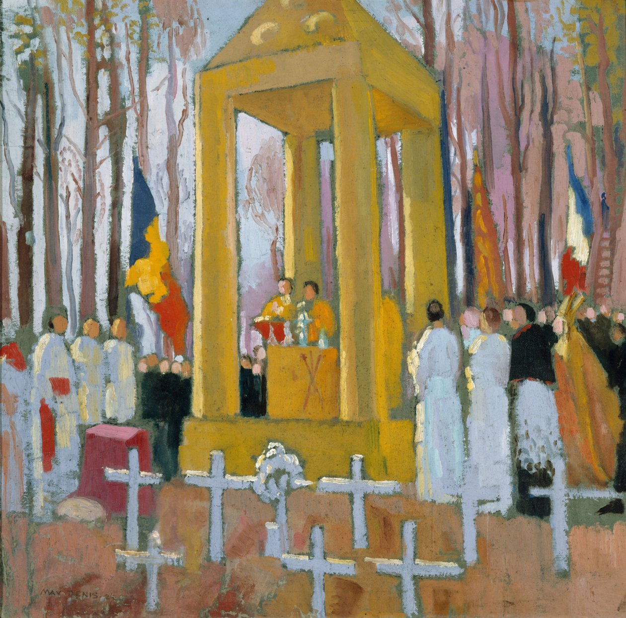 Missa em frente ao túmulo de Ernest Psichari, 1924. de Maurice Denis