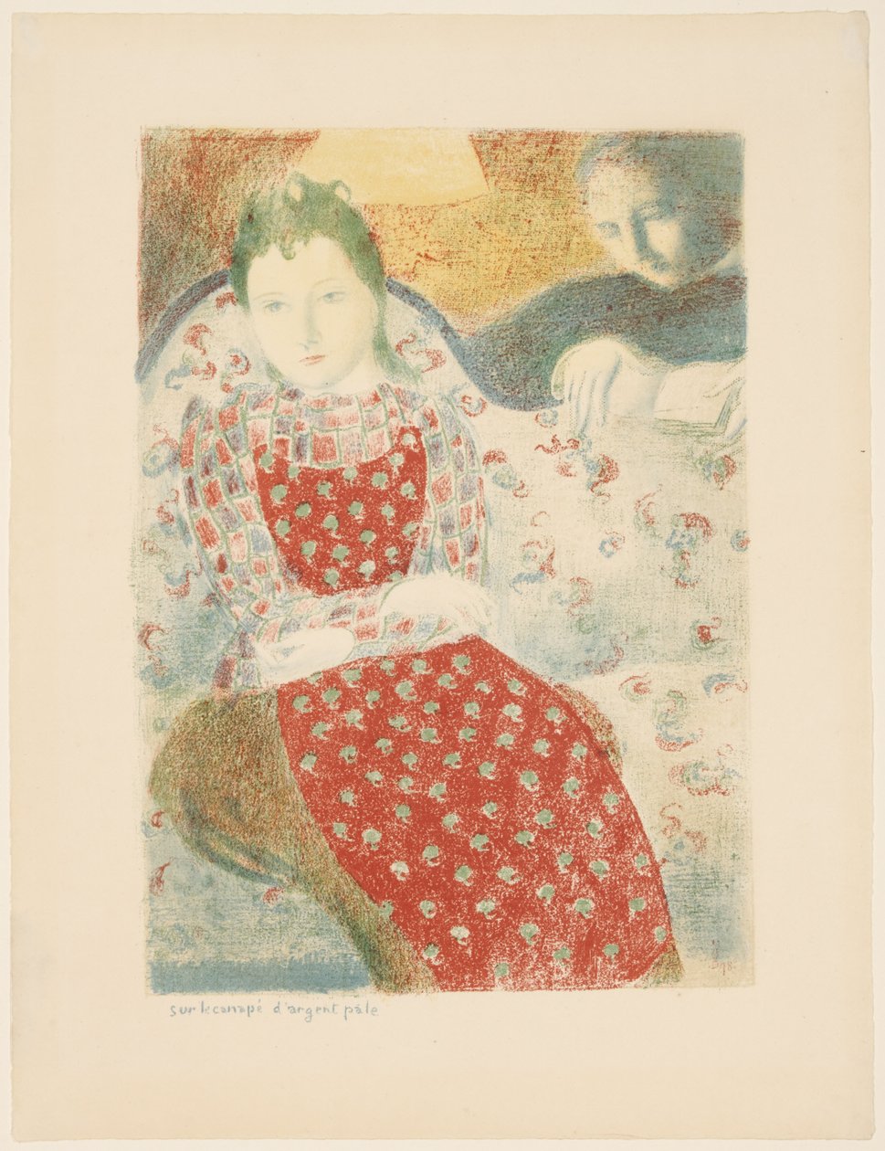 Auf dem blassen silbernen Sofa de Maurice Denis