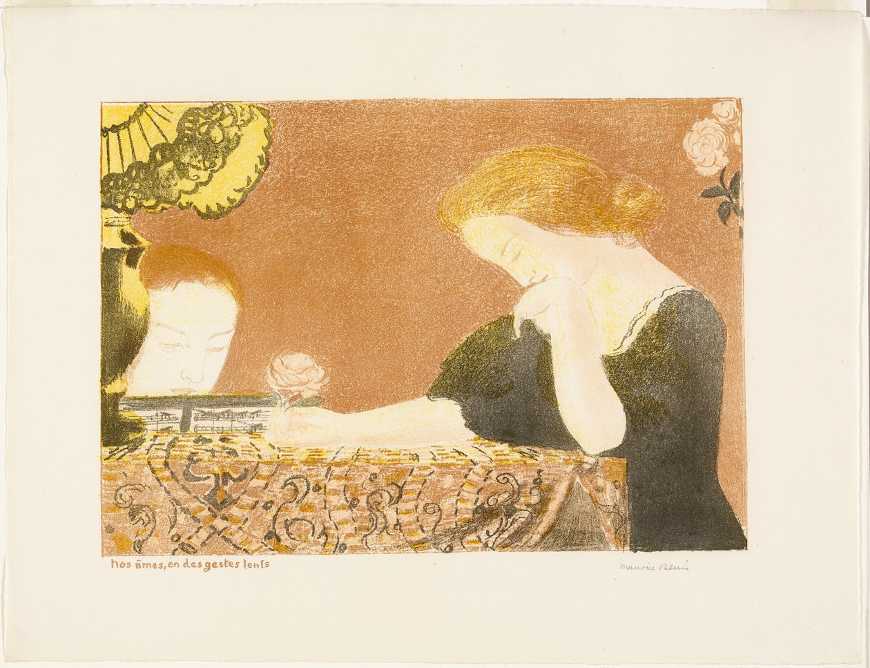 Nossas almas, em gestos langorosos, prato nove do amor de Maurice Denis