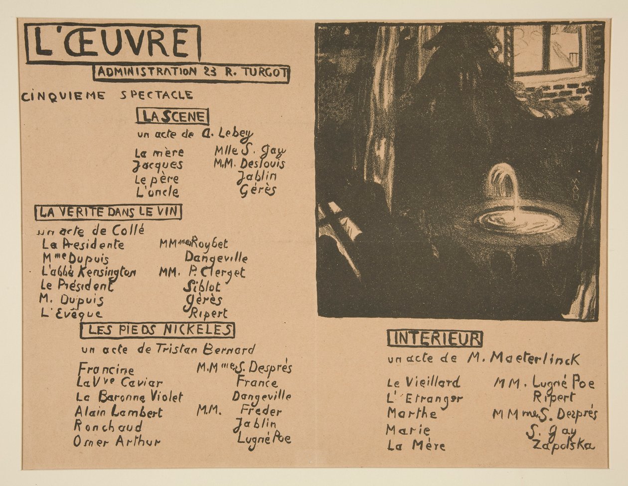 Programa do teatro de L de Maurice Denis