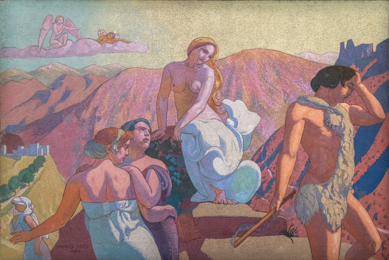 The Story of Psyche, Painel VI. Kin Bid Her Farewell on a Mountain Top da Psyche de Maurice Denis