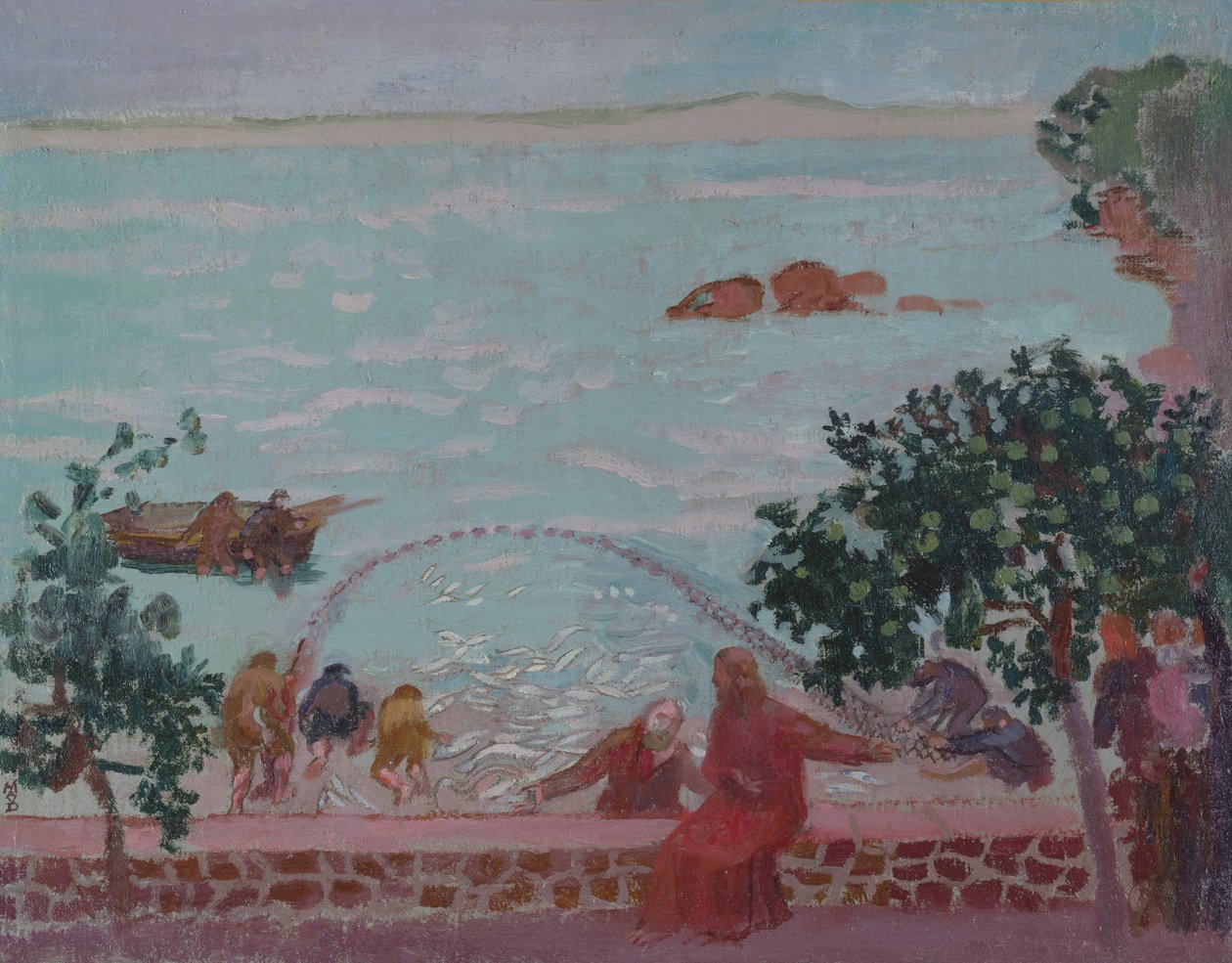 O milagroso calado de peixes, c. 1910 de Maurice Denis