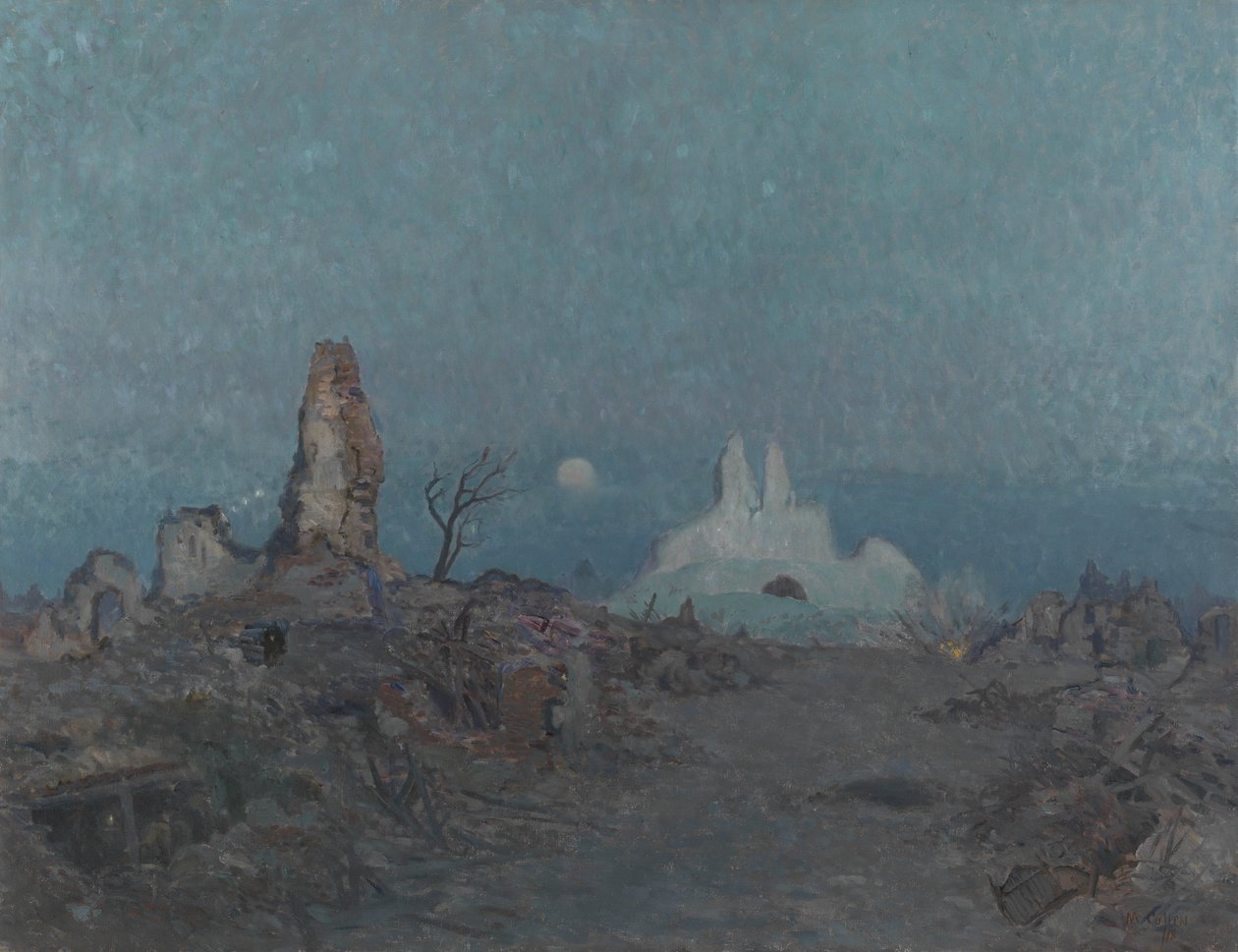 A estrada afundada, Hangard, 1918 de Maurice Galbraith Cullen