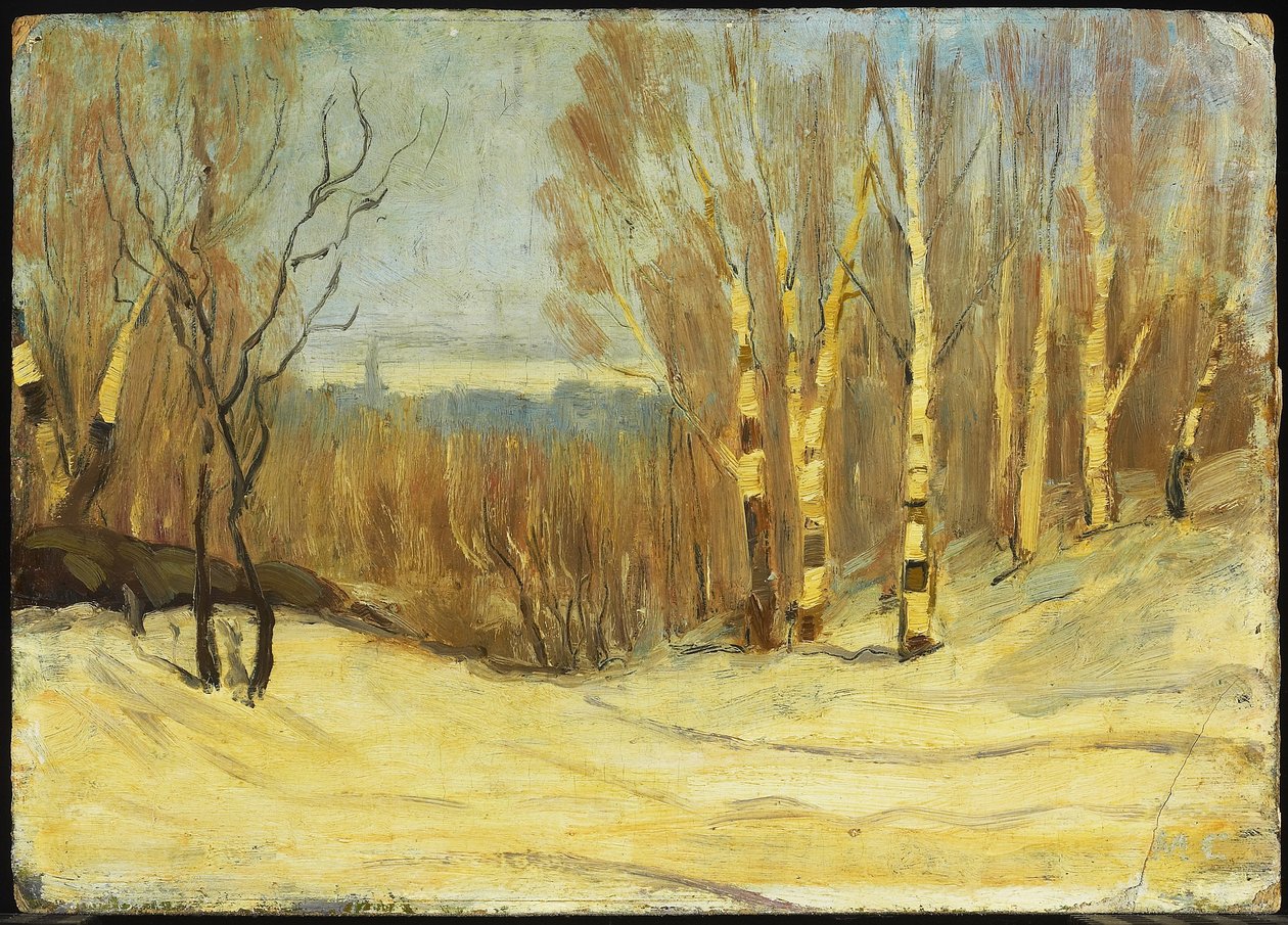 Inverno perto de Montreal, por volta de 1896 (óleo sobre papelão) de Maurice Galbraith Cullen