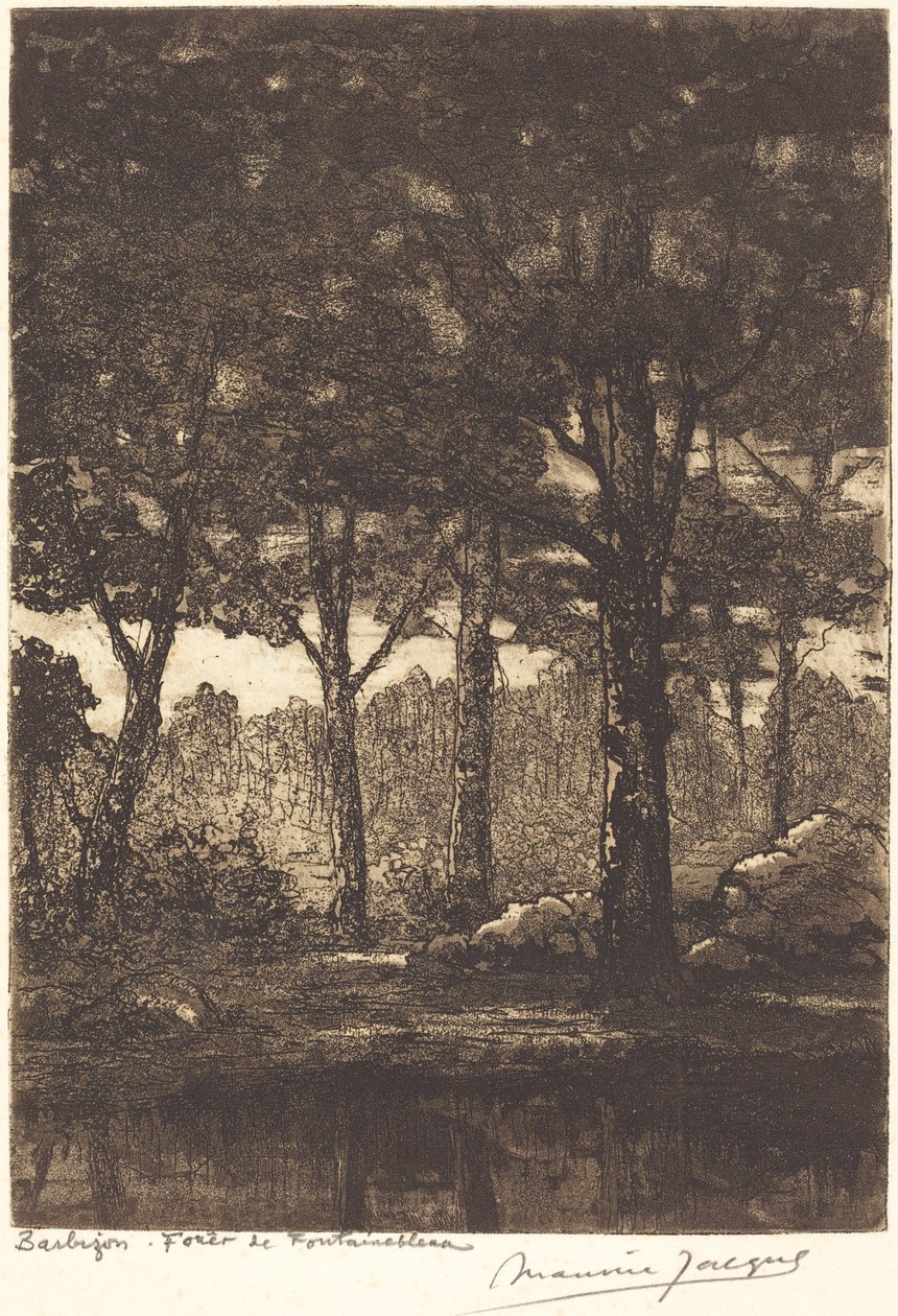 Barbizon: Floresta de Fontainebleau de Maurice Jacque