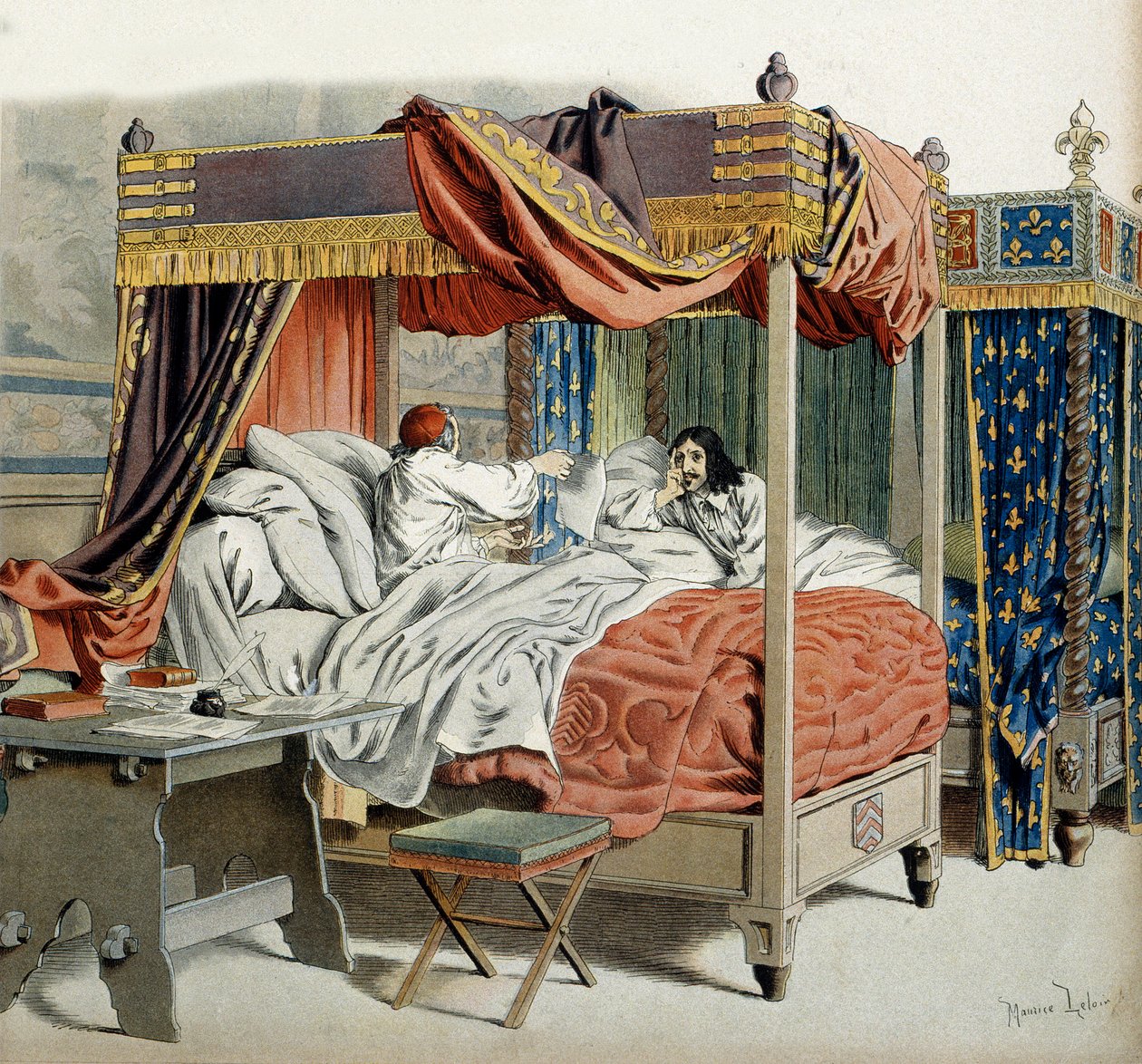 História da França: Em 1642, o Cardeal doente de Richelieu (Armand Jean du Plessis de Maurice Leloir