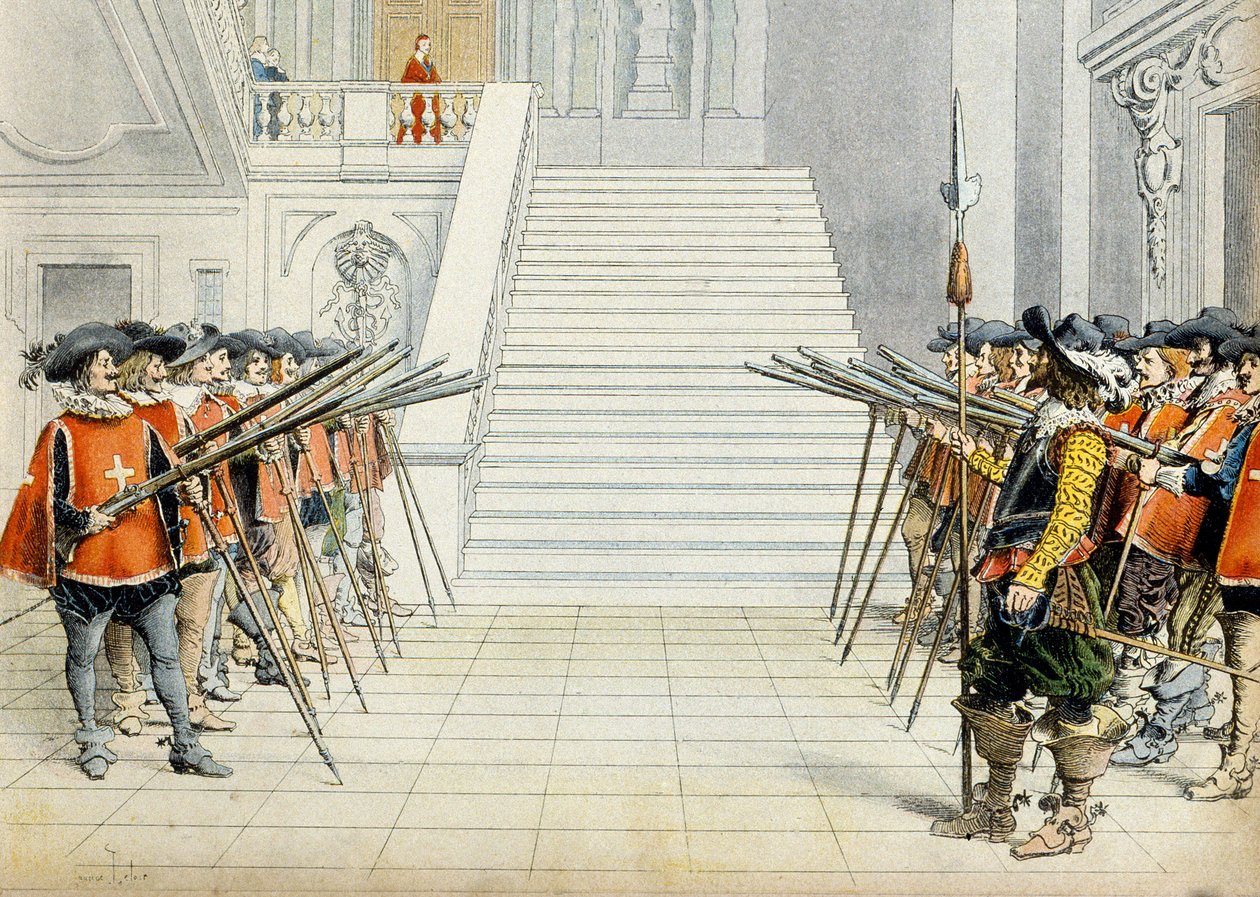 História da França: A guarda do Cardeal Richelieu (Armand Jean du Plessis de Maurice Leloir