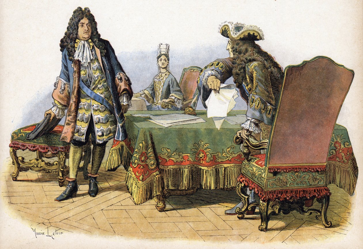 Insulto de Luís XIV ao Rei Solo (Rei Solo ou Luís o Grande de Maurice Leloir