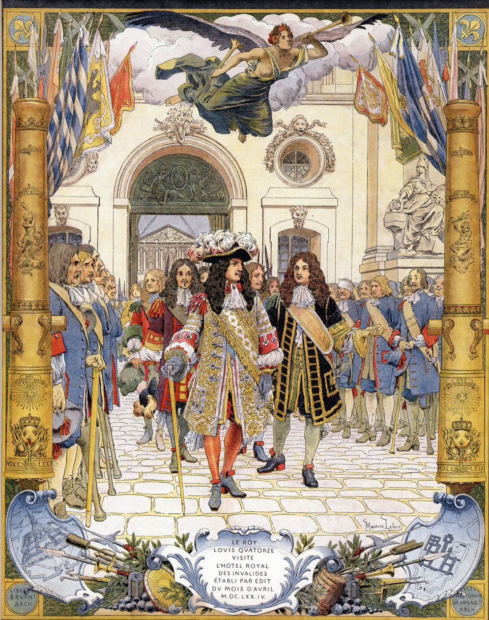 Luís XIV, conhecido como Le Roi-Soleil (Rei Soleil ou Luís o Grande de Maurice Leloir